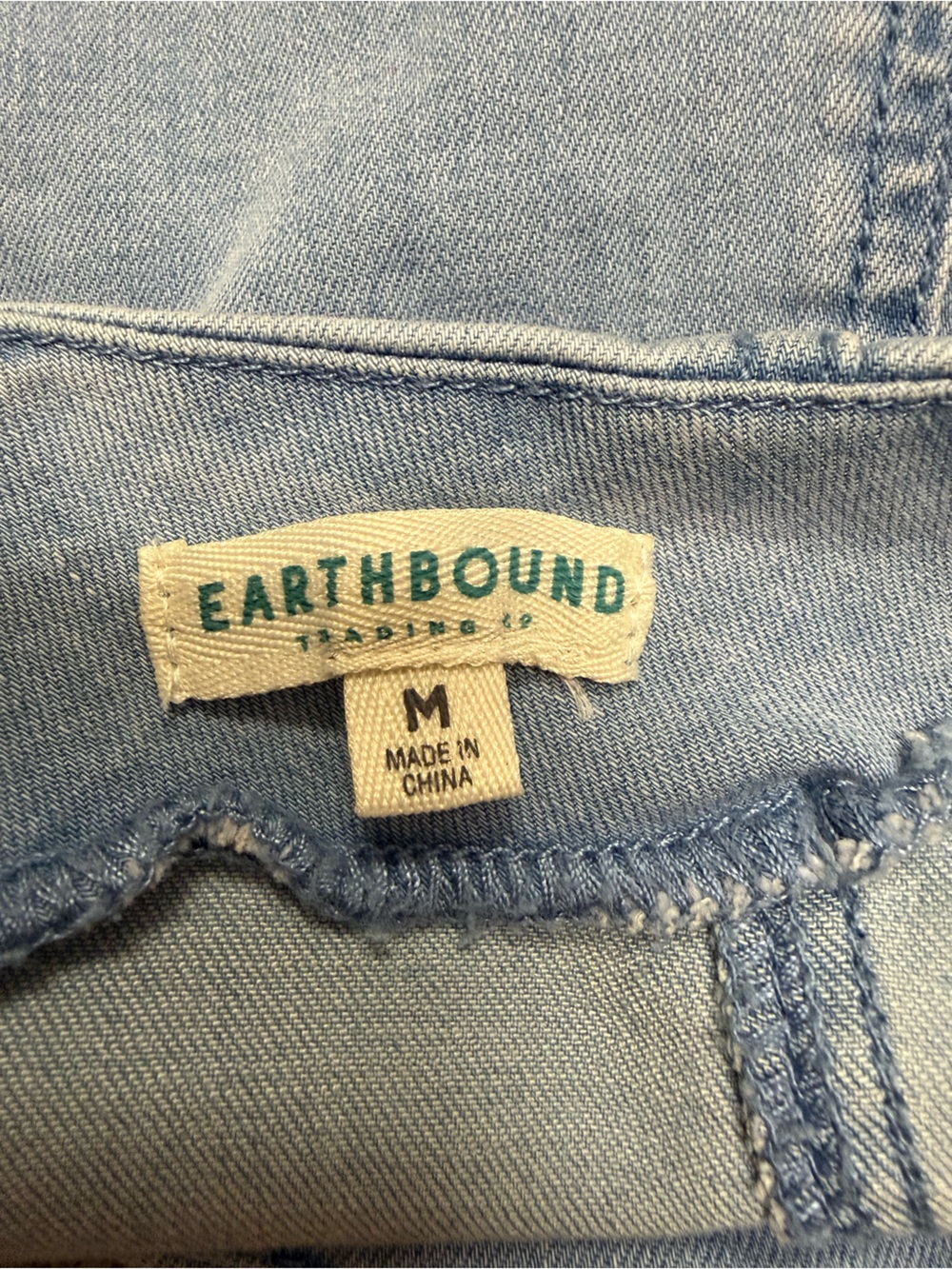 Earthbound Light Blue Denim Mini Skirt - Classic Panel Design size M - Picture 3 of 3
